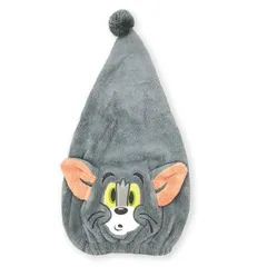 【新品】これからの季節に❣　トム タオルキャップ  トムとジェリー  抗菌防臭 吸水速乾 立体 オススメ かわいい キャップタオル お風呂 プール スイミング 子供 幼稚園 小学生 中学生 メール便