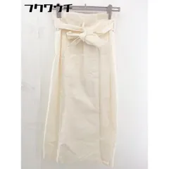 ◇ ◎ nano universe ナノユニバース タック フロントプリント ロング フレア スカート サイズ 38 アイボリー系 レディース  【中古】 【1112270010791】