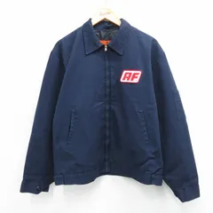 XL/古着 レッドキャップ 長袖 ワーク ジャケット メンズ 80s AF タロン 紺 ネイビー 内側キルティング 25sep25 中古 アウター ジャンパー 