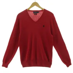 ポロ ラルフローレン POLO RALPH LAUREN SLIM FIT Vネックコットンニット 0200011603 ポニー刺繍 長袖 レッド 赤 S