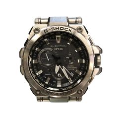 CASIO G-SHOCK MTG 腕時計 メンズ GPS ハイブリッド電波ソーラー タフソーラー アナログ シルバー/ブラック MTG-G1000D-1AJF 中古 T1