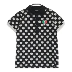 サイズ：L KAPPA GOLF カッパゴルフ  半袖ポロシャツ リンゴ柄 ブラック系 [240101325612]# ゴルフウェア レディース ストスト