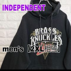 B81【INDEPENDENT】スウェットパーカー【メンズ2XL相当】ブラック