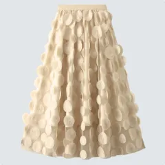 チュールロング スカート 無地 白 フレア Aライン ボリューム ミモレ丈 膝下 おしゃれ ホワイト アイボリー ベージュ ガーリー 個性的 フェミニン 大人かわいい 上品 キレイめ 可愛い 体型カバー 春夏 ふんわり 透け感 軽やか シアー 3040代