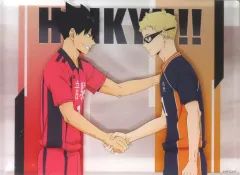 【中古】アクリルスタンド・アクリルパネル 月島蛍＆黒尾鉄朗 ノーブルアート 「ハイキュー!!」