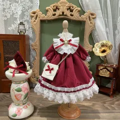 幼SD衣装☆ 薔薇と紅茶染めレースのドレス