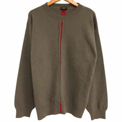 ポールスミスコレクション PAUL SMITH COLLECTION アンゴラ混 ウール セーター デザインニット プルオーバー 色切替 グレー系 赤 レッド Lサイズ ■GY09のサムネイル