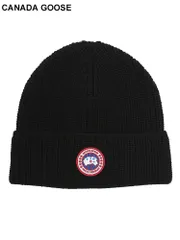 カナダグース　ニット帽　ブラック　新品タグ付き未使用品★ CANADA GOOSE - 新品タグ付き カナダグース ニット帽子 ブラック