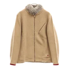BURBERRY BLACK LABEL (バーバリー ブラックレーベル)  裏地ノバチェック ウール ニット ジャケット ベージュ BMT27-316-44のサムネイル