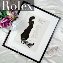 Rolex Lucky black cat 広告　額装済　No,1 Rolex Lucky black cat 広告 額装済 No,1