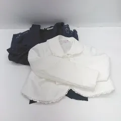 ◇ ◎ Catherine Cottage キッズ ドット柄 ワンピース ジャケット サイズ120 ネイビー ホワイト 女の子 E  【1407020001571】