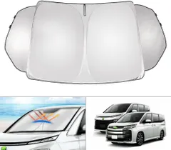トヨタ 新型 ヴォクシー ノア 90系 フロントサンシェード【シルバー】VOXY NOAH 4代目 R90W型 R4.1〜 シェードカーテン マルチサンシェード 遮光 シェード 日よけ 車種専用 UVカット 車中泊 カスタムパーツ 取付簡単 収納袋付