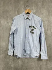 AAPE BY A BATHING APE エーエイプバイアベイシングエイプ 綿100％ カモフラージュ柄 シャツ sizeM/水色 ■◇ メンズ