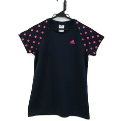 アディダス 半袖Ｔシャツ スポーツウエア トップス レディース Mサイズ ネイビー×ピンク adidas 【中古】