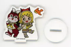 【中古】アクリルスタンド・アクリルパネル 鏡音リン×ラム 「初音ミク×クッピーラムネ ミクッピーラムネ POP UP STORE アクリルぷちスタンド 01.デフォルメイラスト」