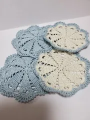 レース編み　コースター　セット