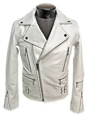 本革 ライダースジャケット UKタイプ WHITE