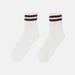 ニューバランス 靴下 メンズ 23-27cm 1足入り Newbalance コンフォートラインミッドソックス 1P 刺繍ロゴ パイル地 20cm丈 くつ下  スポーティ ソックス  ソックス 男性 メンズ靴下 紳士ソックス/LAS45724-LIN