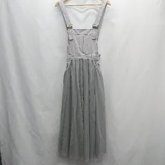 ◇ ⊂ FREE'S MART フリーズマート ウエストゴム キャミソール 膝丈 ワンピース サイズM グレー レディース E  【1409240014454】