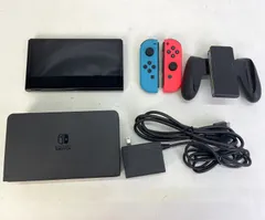 01w-4223 〇 Nintendo Switch 有機ELモデル本体 Joy-Con ネオンブルー/ネオンレッド 動作確認済み 中古品