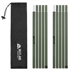 テントポール タープポール スチール 2本セット オリーブ 最長174cm 直径16mm 収納袋付き VASTLAND（ヴァストランド）