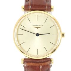 稼動品 ロンジン LONGINES L4.209.2 ラ・グランド・クラシック クオーツ ゴールド文字盤 レディース腕時計 スイス製