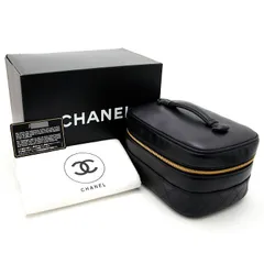 【 良品 】CHANEL シャネル バニティバッグ ビコローレ A01618 ブラック ABランク ラムスキン 化粧ポーチ ブランド小物 レディース ポーチ メイク ミニバッグ 黒 旅行 お出かけ コスメポーチ 小物入れ レディース