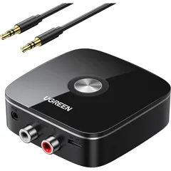 Bluetooth5.0 オーディオレシーバー 3.5mm 受信機 AUX＋RCA EDR省電対応 コンポ /TV/スピーカーワイヤレス化 U / 30445