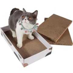 詰め替え 爪とぎ ねこ 両面使える 猫つめとぎ 3枚セット 段ボール 爪研ぎ 43x26x8cm 猫 ギフト ComSaf