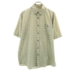 D'VASSI 90s オールド 総柄 半袖 ボタンダウンシャツ M マルチ メンズ 古着
