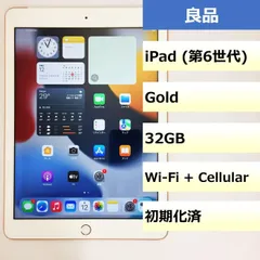 【良品】iPad (第6世代) Wi-Fi + Cellular/32GB/353034098116249