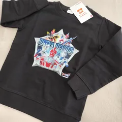 BANDAI 新品　ウルトラマンオメガ ウルトラヒーロー　裏毛　長袖トレーナー　スウェット ER8935　ブラック