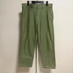 ガンホー X ディアローレル ホワイトサテン ファティーグパンツ ／ オリーブ L （ 34 ）