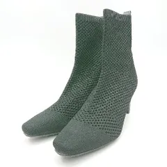 ■ EVOL イーボル ストレッチ 透け感 キレイめ 大人 ショート丈 ブーツ サイズS ブラック レディース E  【1405140020434】