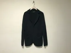 本物コムサメンCOMMECAMENニットテーラードジャケット長袖サーフアメカジスケーターストリートミリタリービジネススーツパーティーモードドレスゴルフメンズM黒ブラック