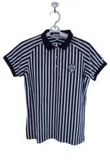 【美品】Jack Bunny(ジャックバニー) ポロシャツ 白紺ストライプ レディース 1 263-7160422 ゴルフウェア 2311-0018 中古