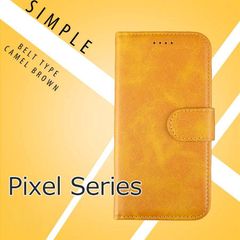 Google Pixel9a ケース 手帳型 シンプル Pixel8a カバー Pixel7a スマホケース 茶色 ブラウン ベルト付 おしゃれ 送料無料