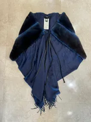 FENDI （フェンディ）オリラグファー×シルク ニット キャンディストール ｽﾄｰﾙ  マフラー/スカーフ/ネクタイ  Navy ネイビーのサムネイル