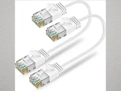 Ankuly Cat6A LANケーブル 短い ランケーブル 0.3m 10本セット ホワイト 新品 RJ45 コネクタ 10Gbps 550MHz サーバー 有線ケーブル
