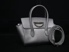 ■新品同様■ Samantha Thavasa サマンサタバサ レザー 2WAY ハンドバッグ ミニバッグ ショルダー クロスボディ シルバー系 GB1817