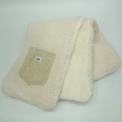 ◇ ⊇ Lee リー フリース ボア ポケット マフラー M アイボリー レディース メンズ E  【1506230017409】