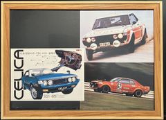 【懐かしい名車の絵ハガキ・フレーム入り】セリカ_250111