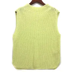 ケーティー キヨコ タカセ  K.T KIYOKO TAKASE リノ LINO リネン アゼアミ ノースリーブ ニット トップス ライトイエロー 黄 9