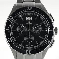 エドックス　EDOX　クラスワン　ビッグデイト　10026−3M−NIN　クォーツ　クロノグラフ　デイト表示　黒のサムネイル