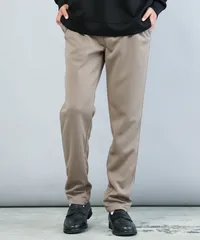 新品 未使用 JIGGYS SHOP(ジギーズショップ)ダブルニットイージーテーパードパンツ 217581 ベージュのサムネイル