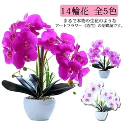  造花 開院祝い フラワーアレンジメント 室内 コチョウラン ギフト 超リアル！ 14輪花 おしゃれ 水やり不要 インテリア 供花 観葉植物 盆栽 エコ 生花風 フェイクグリーン 母の日 父の日 敬老#cjfj143605