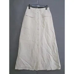 ◇ MOUSSY マウジー フロントボタン ロング Aライン スカート サイズ2 アイボリー系 レディース  【中古】 【1206060004623】