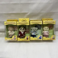 【中古】開封/箱ｲﾀﾐ)４点セット 留学生パンダ サル シロクマ コアラ シルバニア[22]