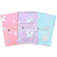 【新着商品】ユニコーン ピンク+パープル+水色 3枚セット ガーゼ手ぬぐい 日本製 綿100% COLLECTION 88x35cm いろは KOMESICHI まめおシリーズ