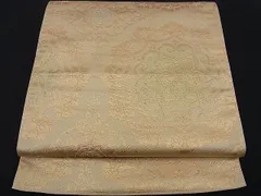 平和屋着物■六通柄袋帯　京蒔絵　花唐草文　金糸　逸品　n-kg1464